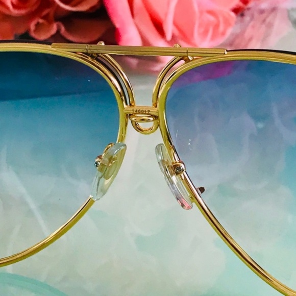 NWT Porsche Design 69 P8478 W Blue Gold Sunglasses - Picture 5 of 7